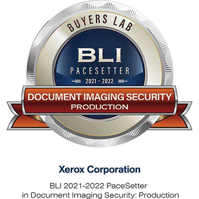 BLI Buyers Lab Pacesetter 2021 - 2022 Document Imaging Security