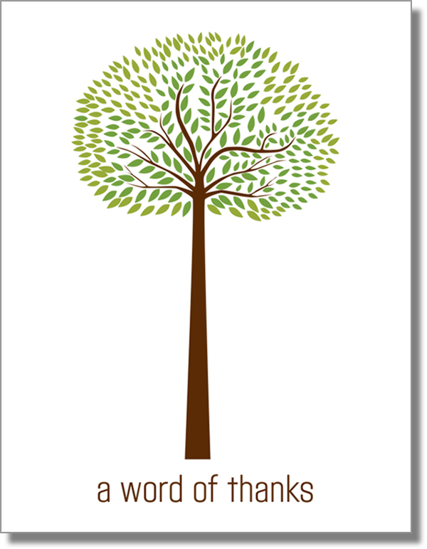 A Word of Thanks Tree Card
