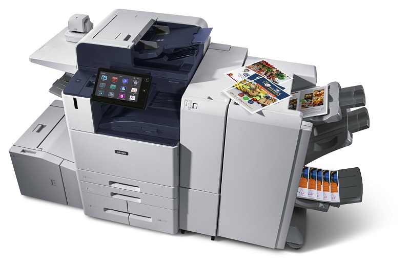 Xerox® AltaLink® C8200 Series Color Multifunction Printer with print samples