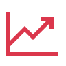 Icon of graph pointing up