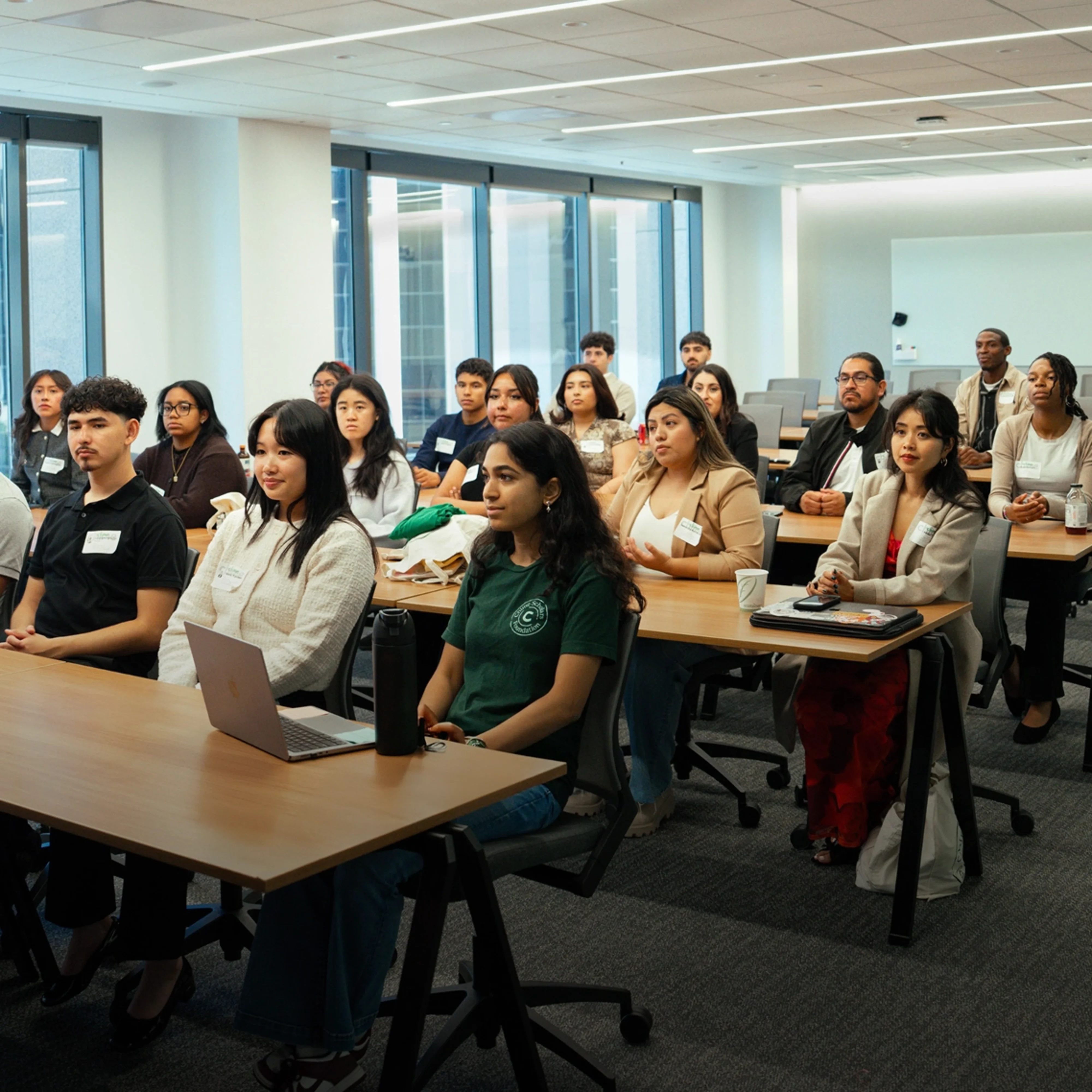 A group of Chime Scholars Foundation students sitting in a room.