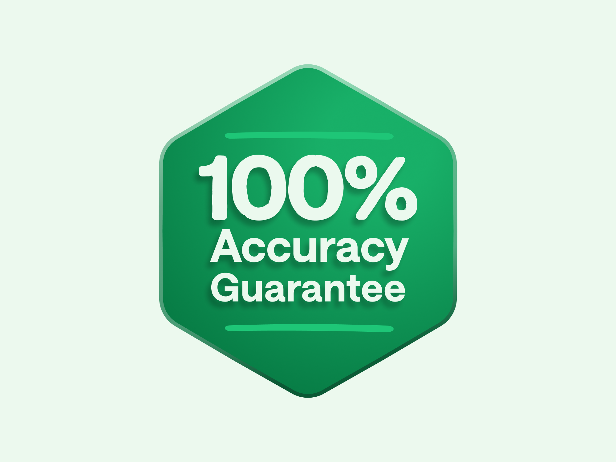 100% Accuracy Guarantee
