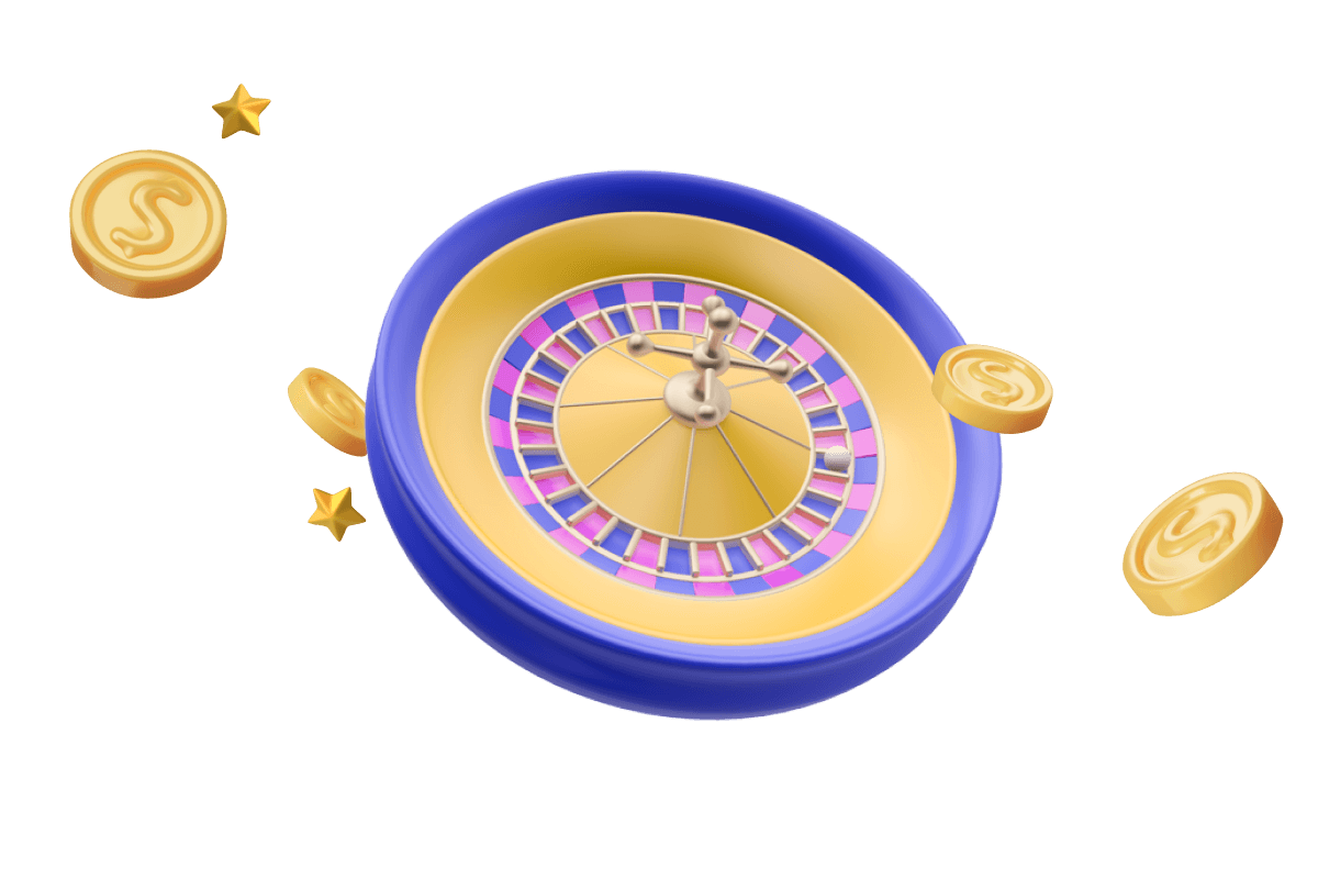 Image of a cartoon roulette wheel 
