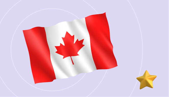 General image of the Canadian flag for the Quebec card on the Related Pages component