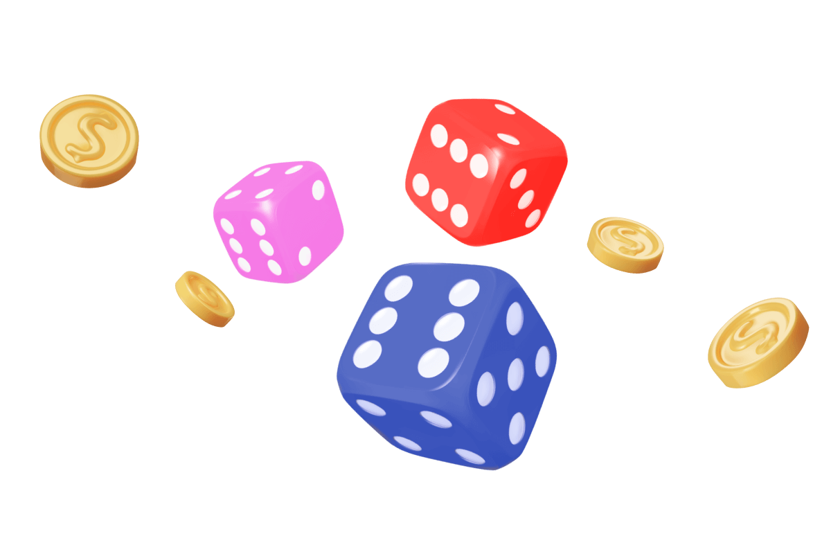 Image of craps dice showing a four, a two and a two