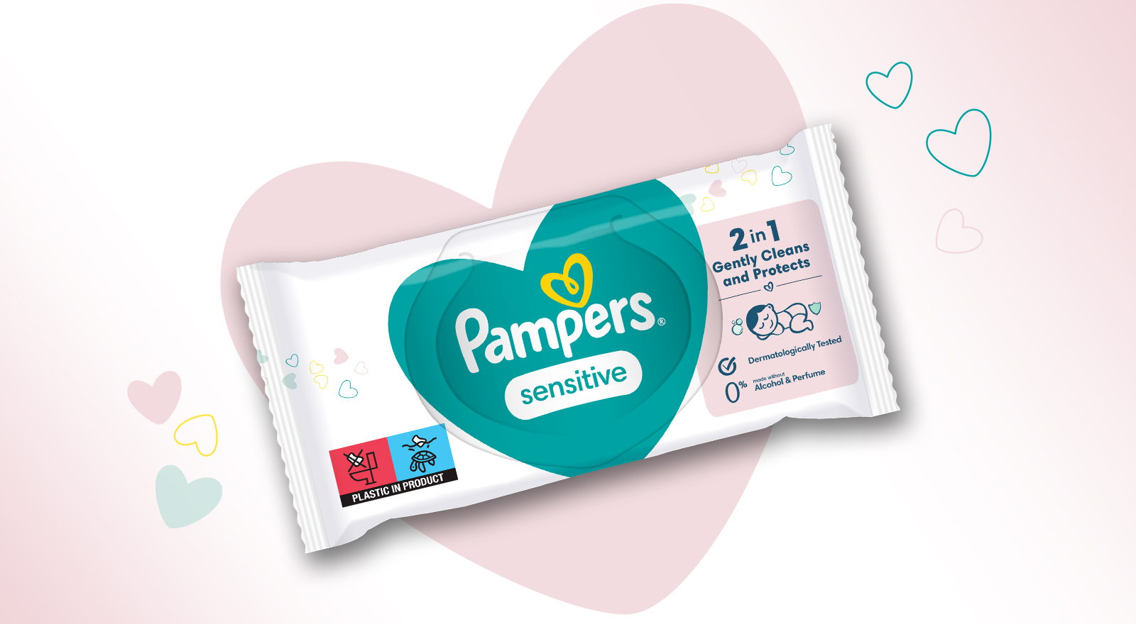 Pampers® Sensitive™ Feuchttücher Packung