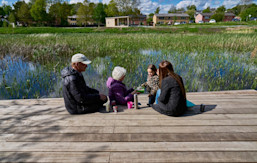 Platformen ved Bramdrupdam Dam
