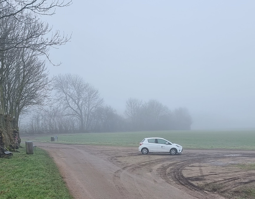 Parkeringsplad nær Bulladen