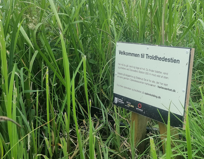 Kano/kajak skilt ved landgangssteder