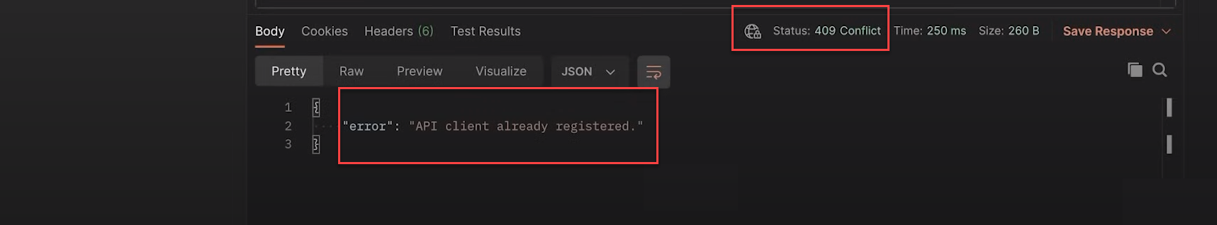 API Testing with Postman - Status 409 Conflict