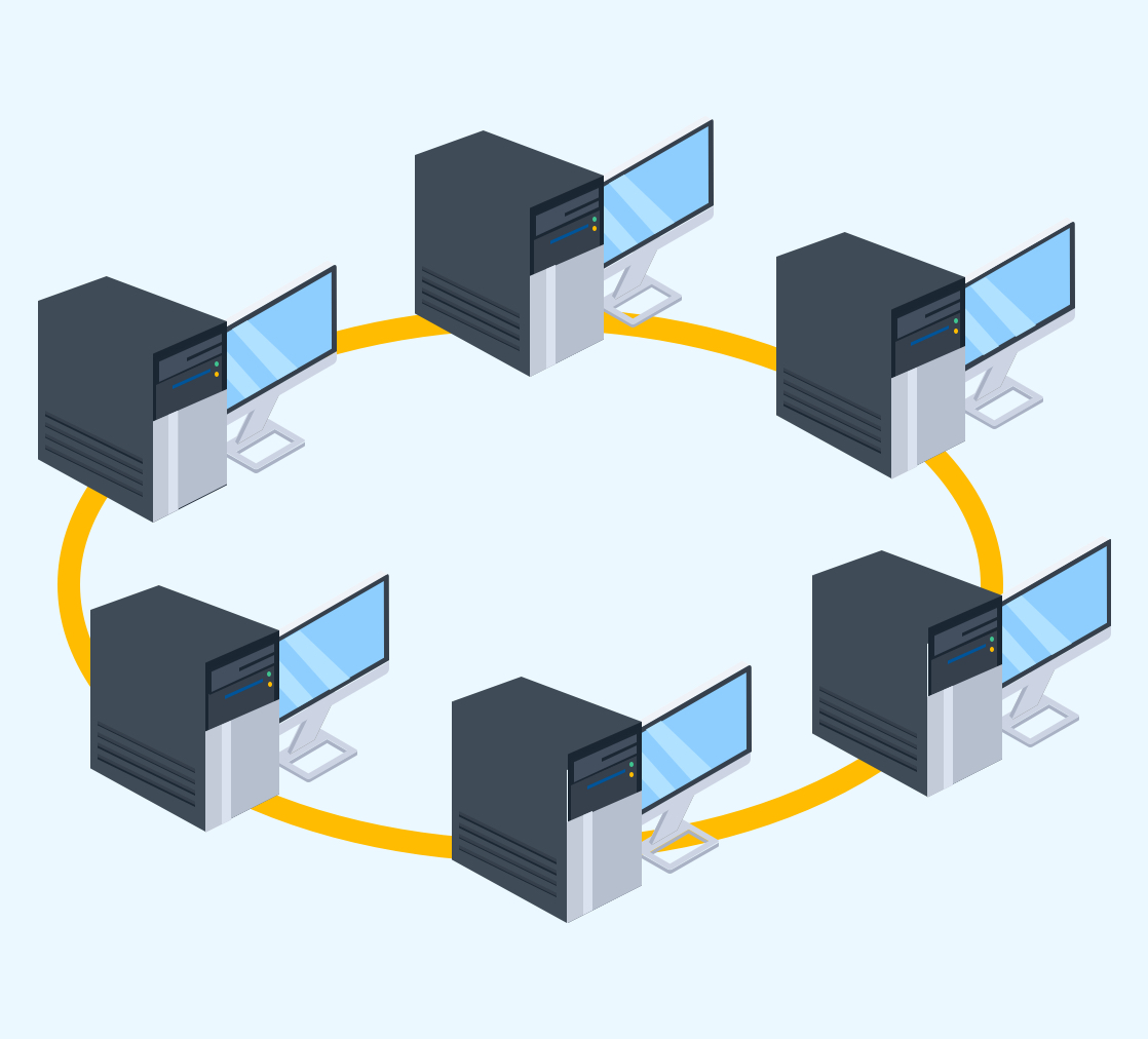 3d Ring Topology Connectivity Diagram Stock Illustration 2140117495 |  Shutterstock