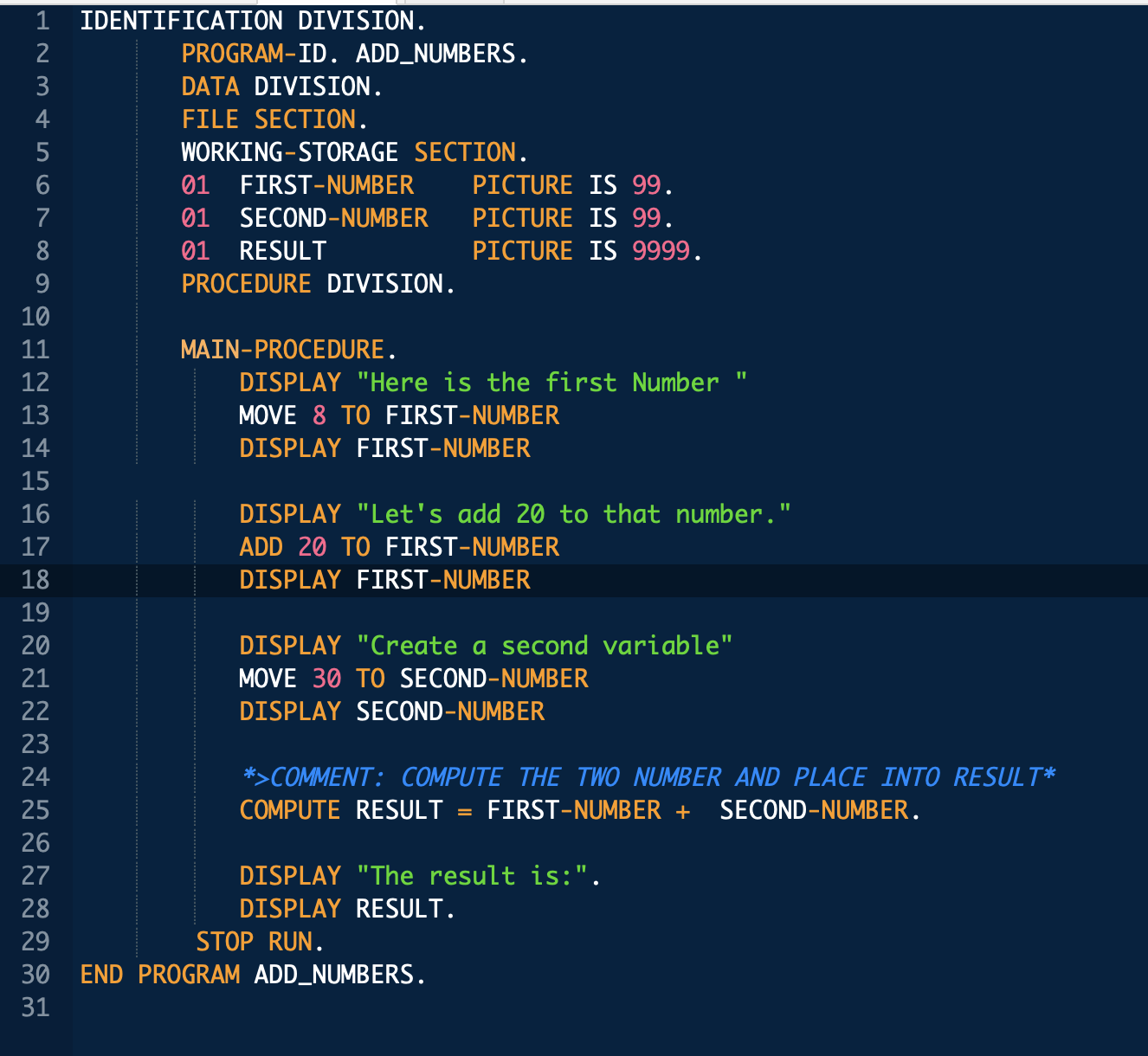 Hex Value Of Spaces In Cobol