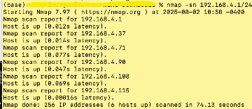 List All Connected Devices