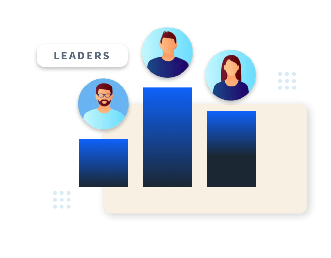 Leaderboard graphic avatar bars