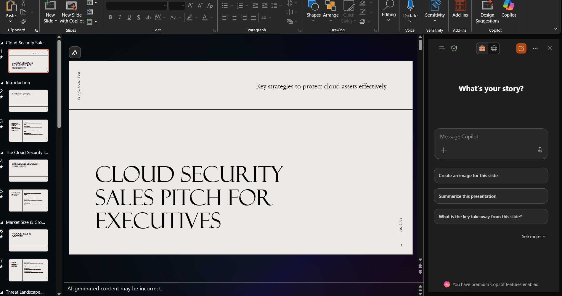 Generate the entire presentation with Copilot - Wait for few moments Generate the entire presentation with Copilot - Wait for few moments