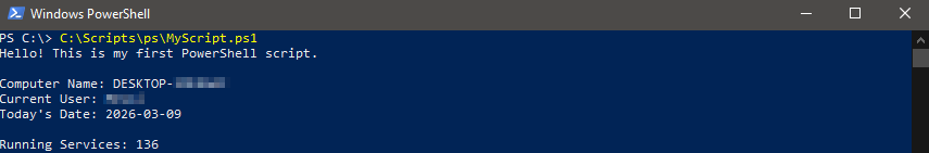 Run the Script in PowerShell