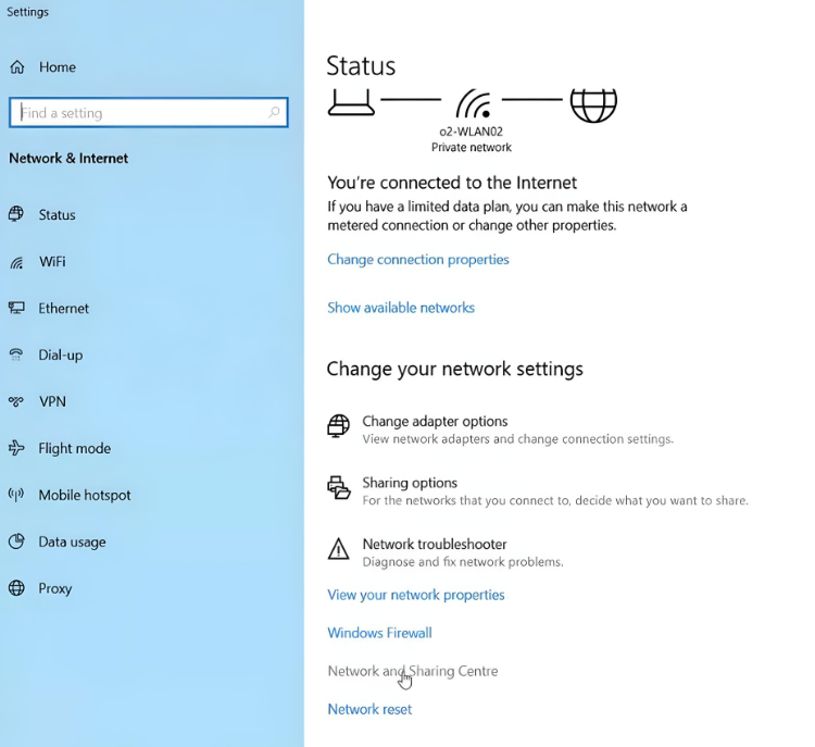 Step 1_Open Network Settings