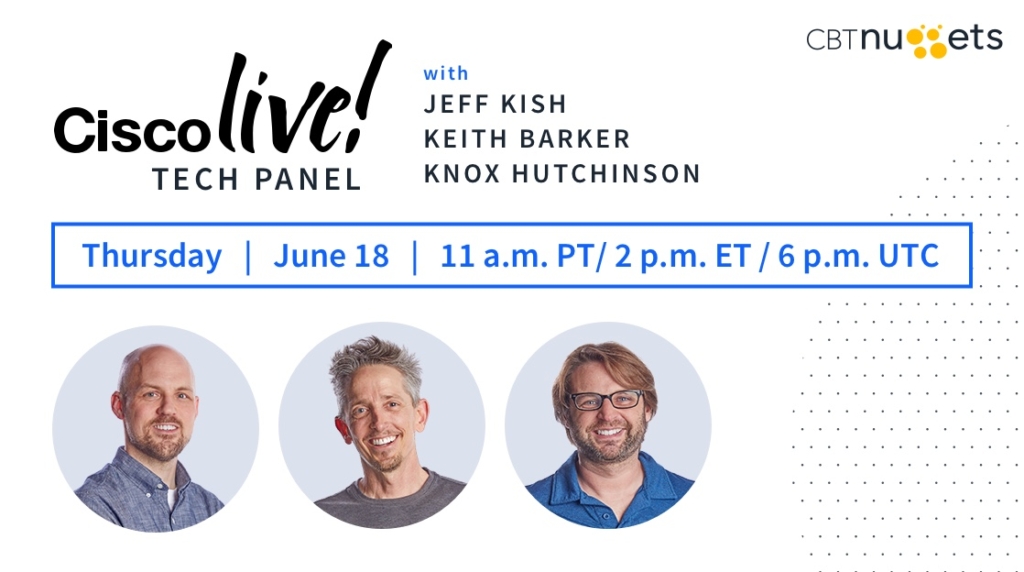 Rescheduled Free Tech Panel with Keith Jeff and Knox