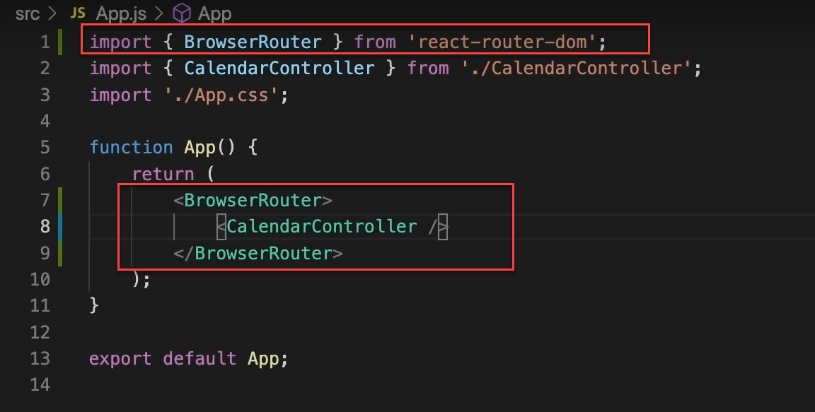 import BrowserRouter from react-router-dom