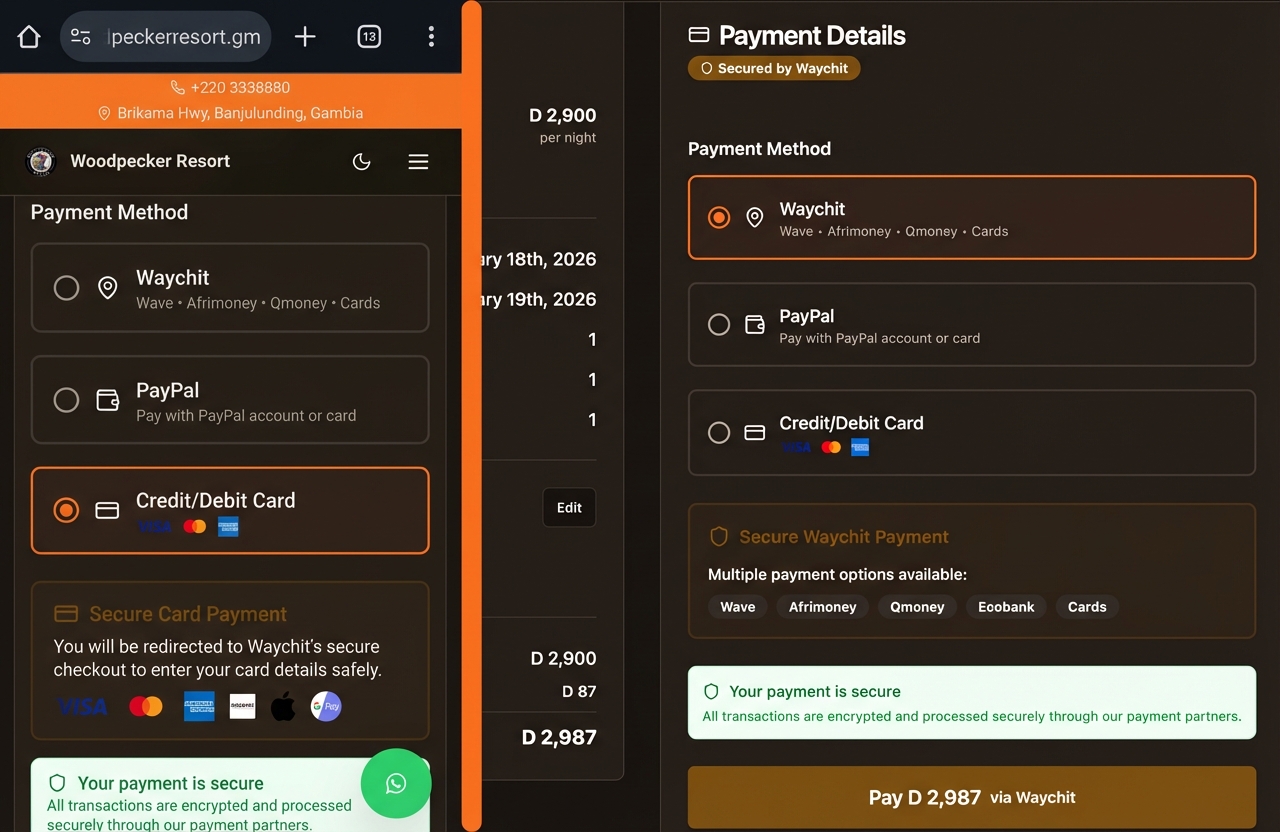 woodpecker website payment screen