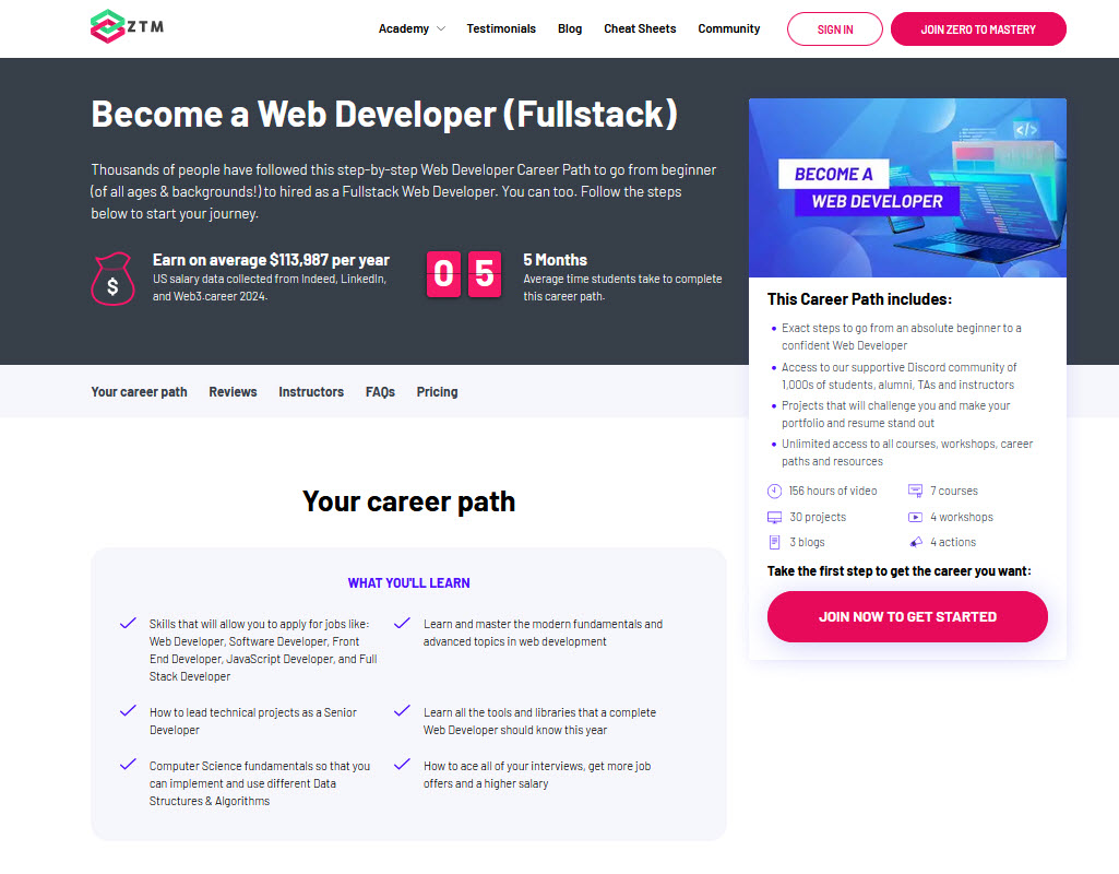 become a fullstack web developer