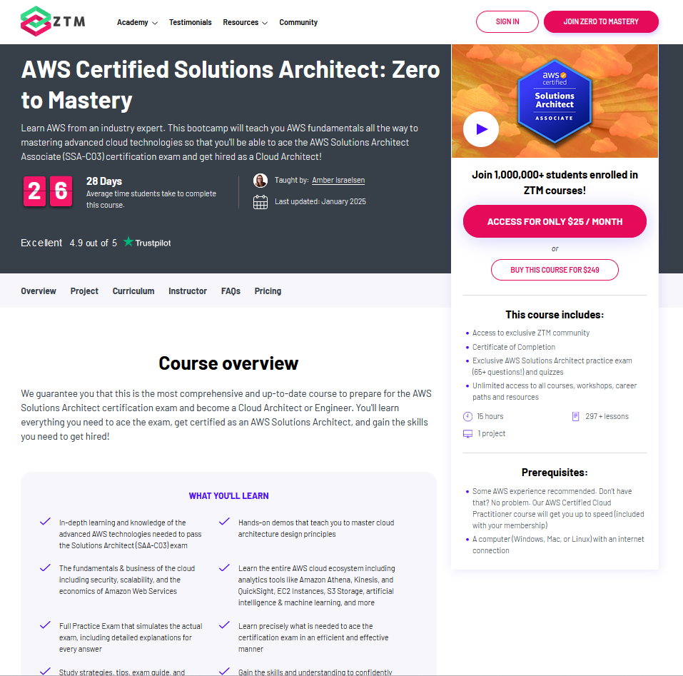 learn aws solutions architect