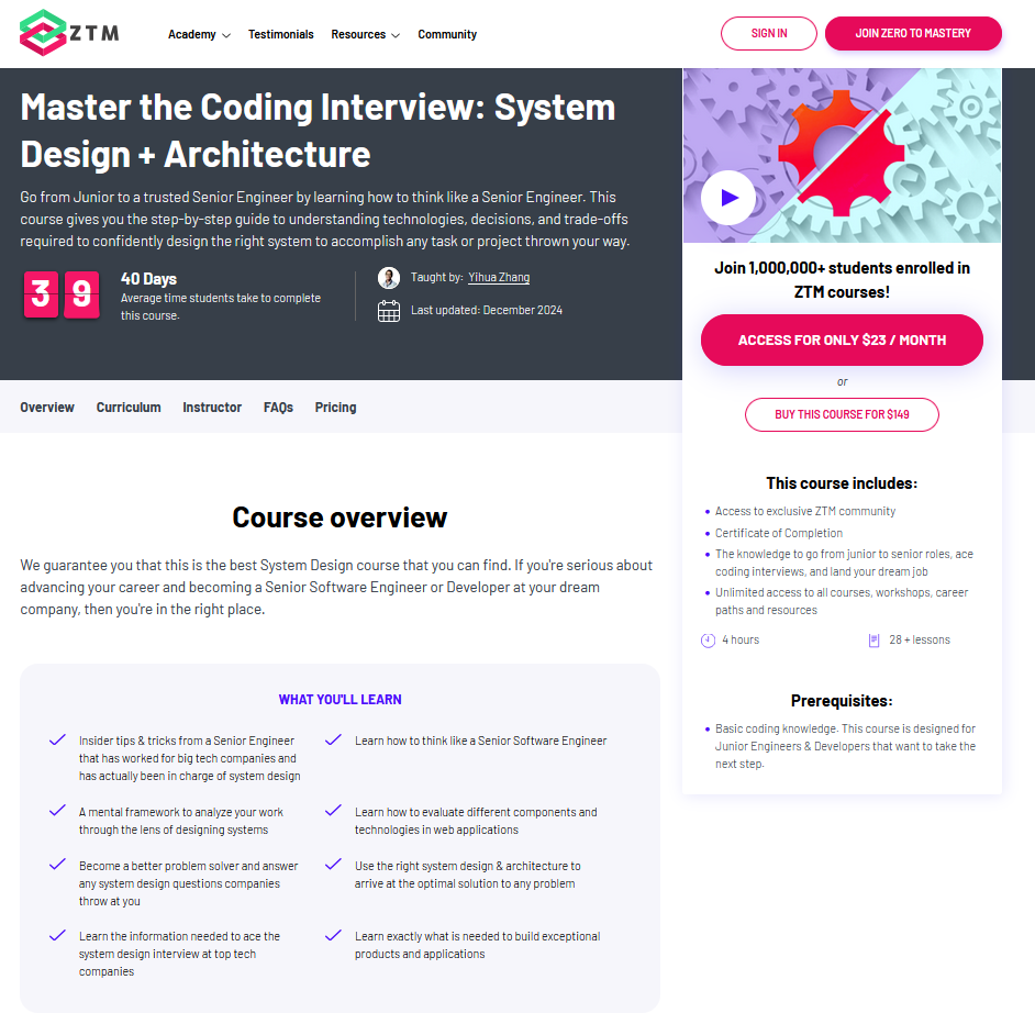 learn system design and become a senior software engineer in 2025