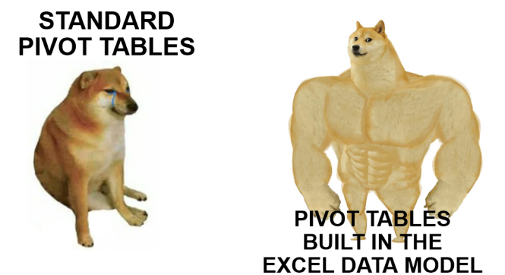 pivot tables built in excel data model