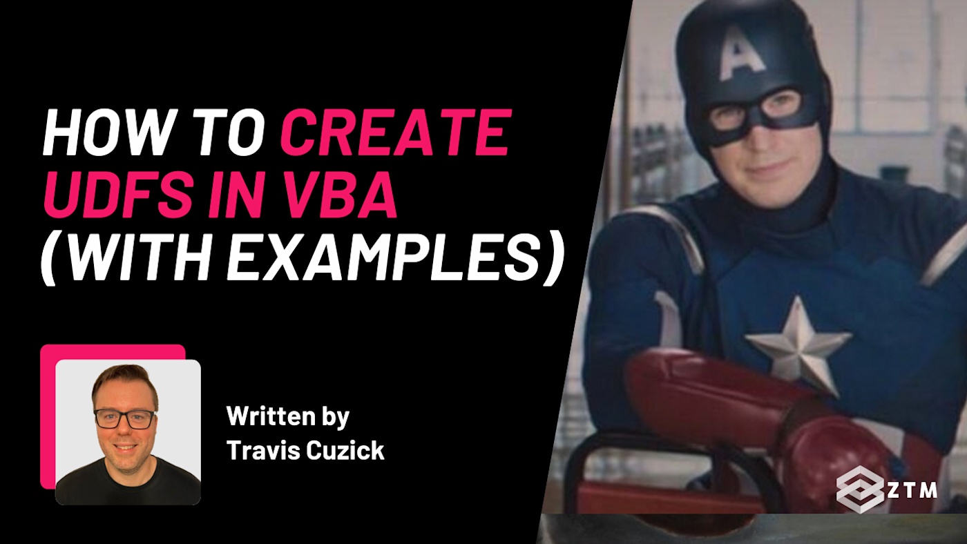 How To Create User-Defined Functions In VBA (With Examples) | Zero To ...