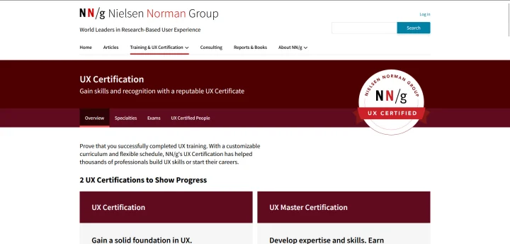 Nielsen Norman Group UX Certification