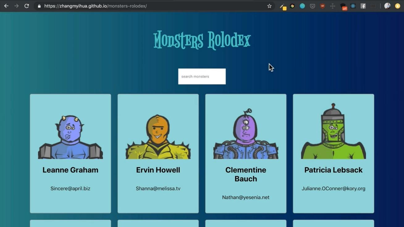 Monsters Rolodex