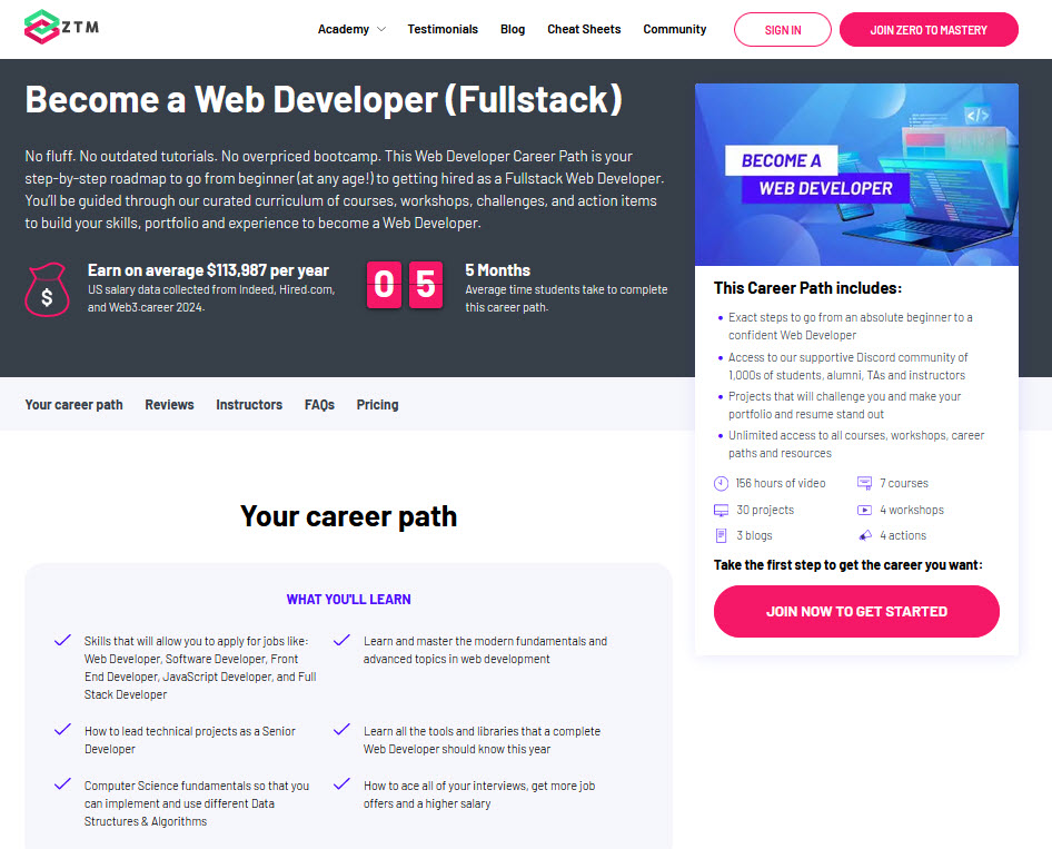become a full-stack web developer from scratch