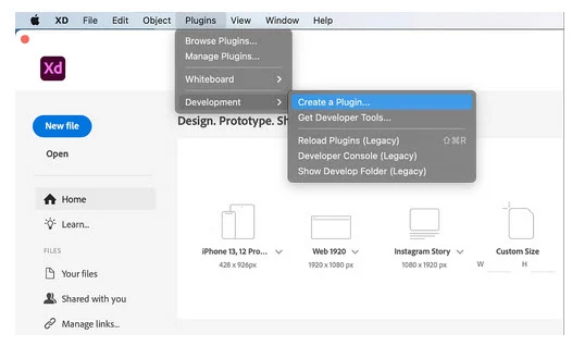 Bcreate plugins in adobe xd