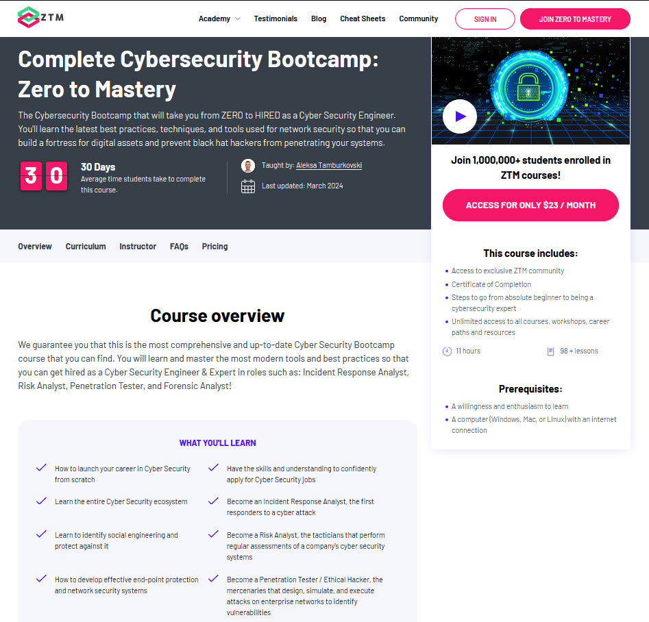 learn defensive cybersecurity
