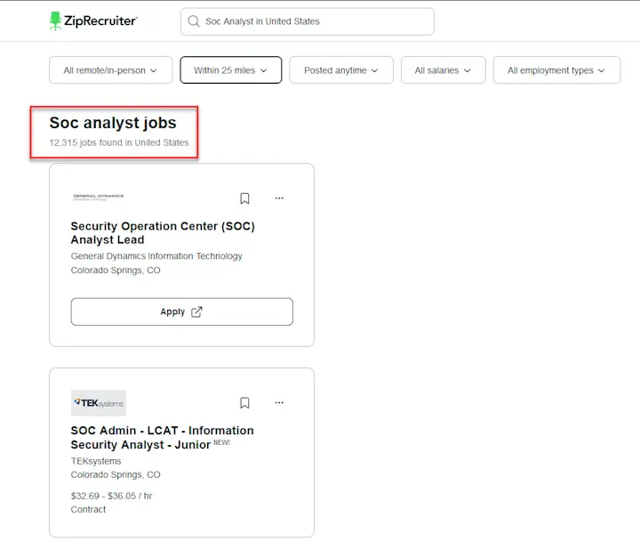 soc analyst job demand