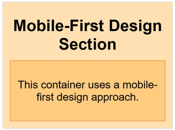 mobile first design section