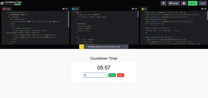 build a countdown time in javascript project