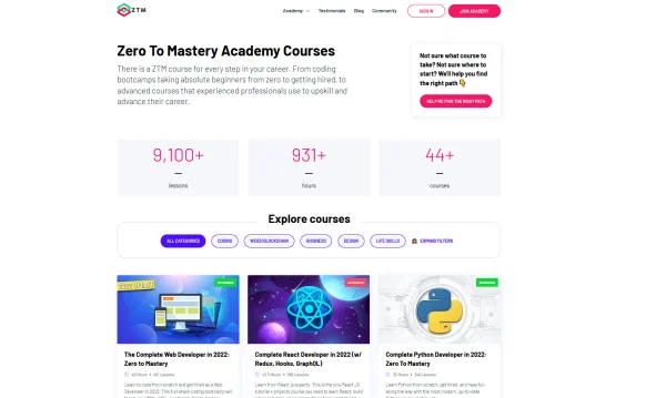 Coding courses in English