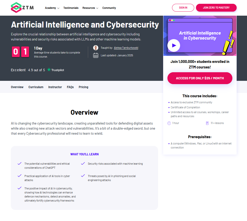 learn about ai in cybersecurity