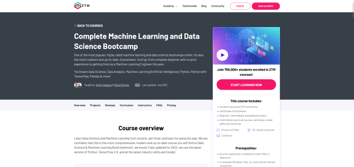Learn Machine learning