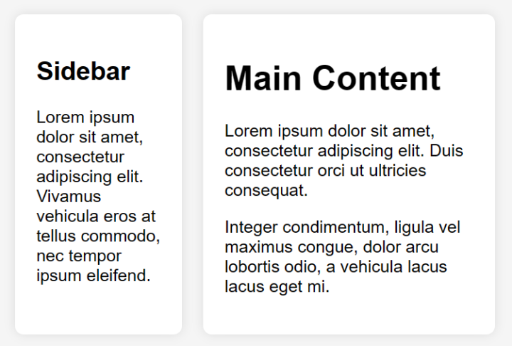 flexbox adjustable layout