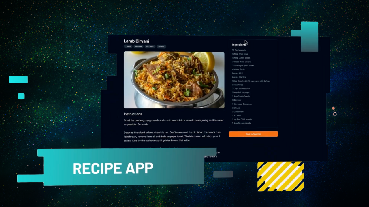 Complete Recipe App
