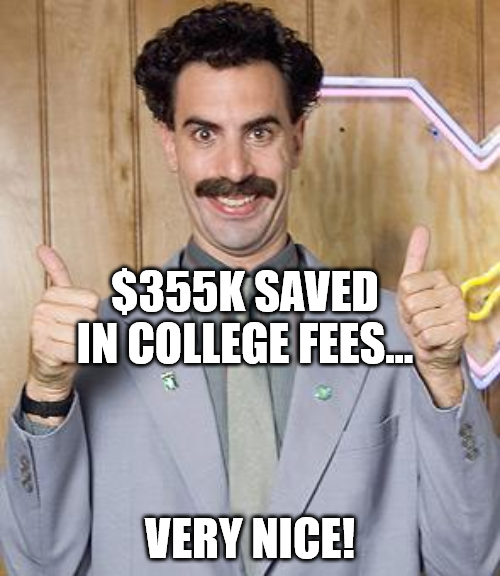 save money on college