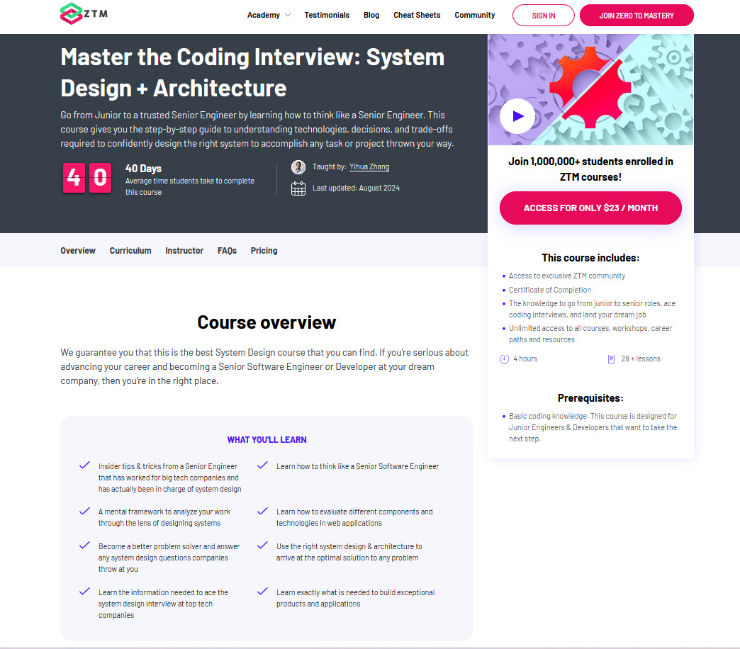 learn system design and become a senior software engineer