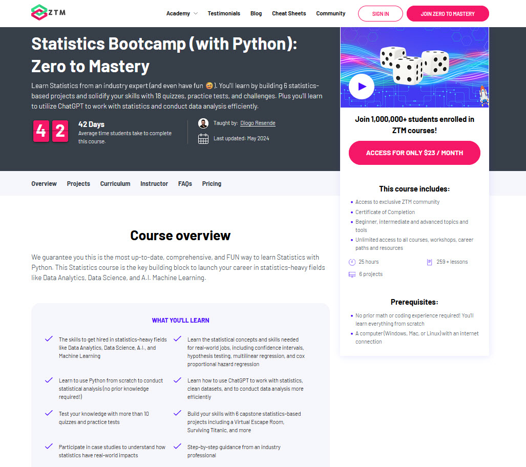 learn statistics with python