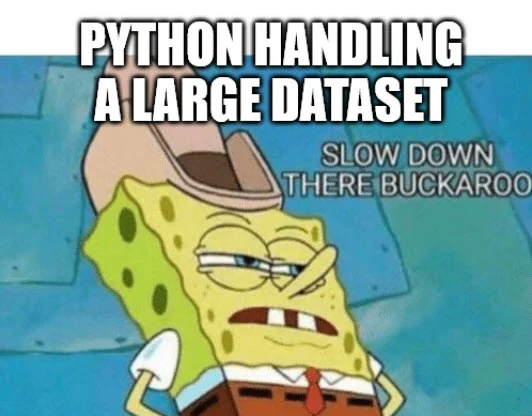 python slows down with large data