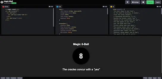 build an 8-ball app in javascript