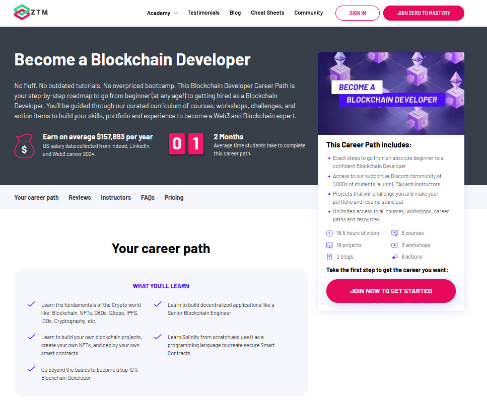 become a blockchain developer