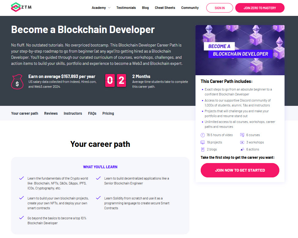 become a blockchain developer