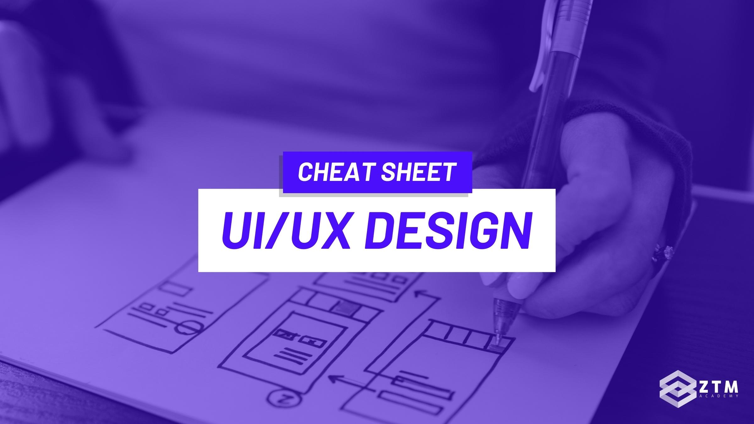 UI/UX Design Cheat Sheet + PDF Zero To Mastery